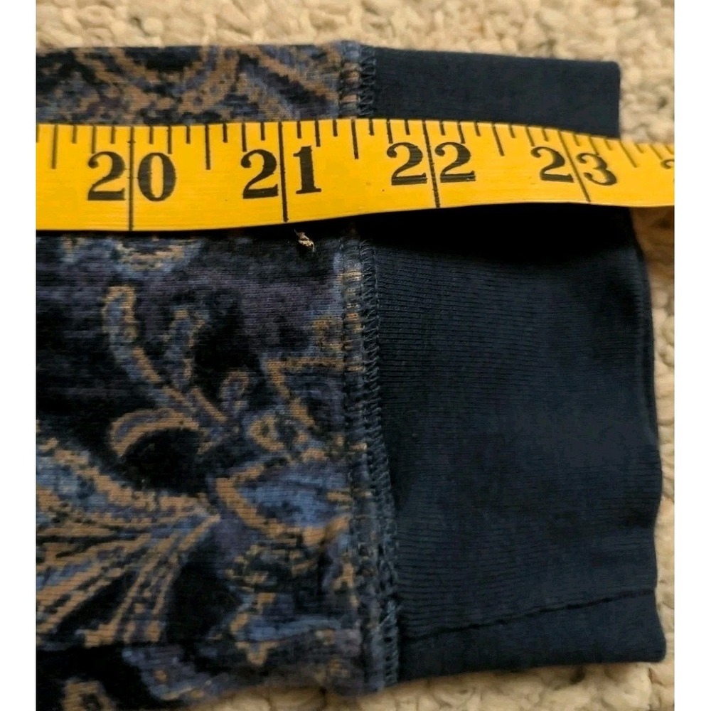Vtg Lauren Jeans XL Paisley Suede Patch Equestrian Preppy BaseLayer Long Sleeve - Picture 11 of 14
